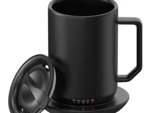 Sleek black electric Cup Warmer with adjustable temperature settings