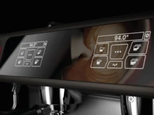 Advanced digital interface of the La Cimbali M40, showcasing its intuitive controls and customizable settings.